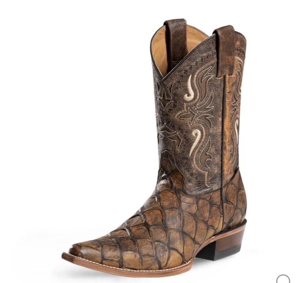 New Armadillo Pattern Leather Handmade Stars & Stripes Cowboy Boots Mexico 9